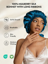 [Teal] SilkSilky  Sleep Cap 002