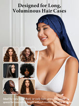 [Dark Blue] SilkSilky  Sleep Cap 005