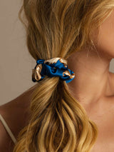 [Navy Dragon] SilkSilky  Scrunchie 003
