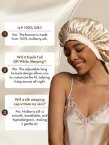 [Beige] SilkSilky  Sleep Cap 007