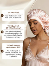 [Light Pink] SilkSilky  Sleep Cap 007