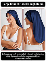 [Dark Blue] SilkSilky  Sleep Cap 002