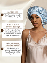 [Light Blue] SilkSilky  Sleep Cap 007