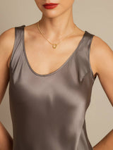 [Dark Khaki] SilkSilky  Sleeveless Dress 004