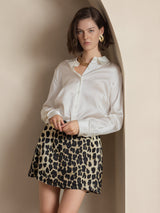 [White] SilkSilky  Long Sleeve Lapel Collar Women's Shirts 004