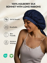 [Dark Blue] SilkSilky  Sleep Cap 002