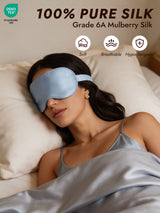 [Light Blue] SilkSilky  Eye Mask 002