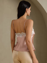 [Tuscany] SilkSilky  Spaghetti Strap V Neck Camisole Top 002