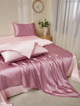 [PaleMauve+LightPink] SilkSilky  22Momme Bedding Set 001
