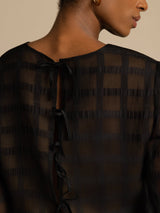 [Black] SilkSilky  Long Sleeve Round Neck Women's Outfit Sets 004