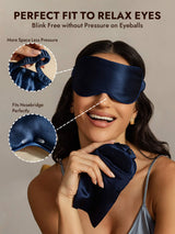 [Dark Blue] SilkSilky  Eye Mask 003
