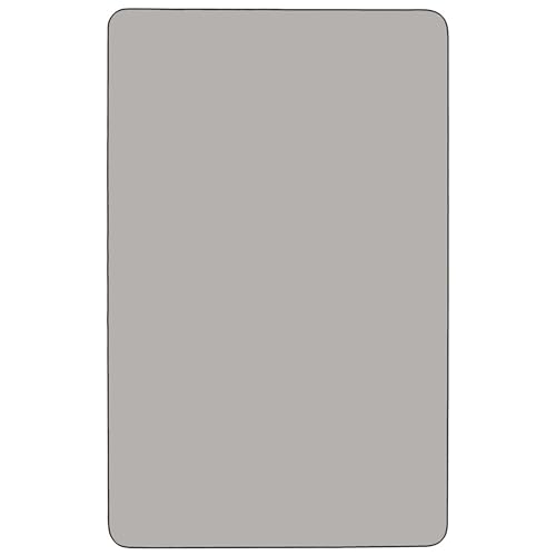 Flash Furniture Wren 36''W X 72''L Rectangular Grey Hp Laminate Activity Table - Height Adjustable Short Legs