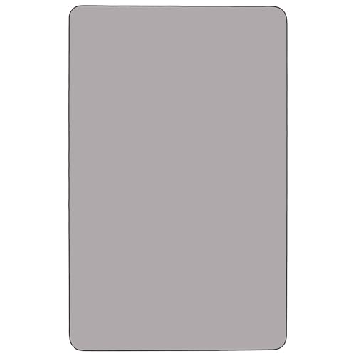 Flash Furniture Wren Mobile 30''W X 48''L Rectangular Grey Thermal Laminate Activity Table - Height Adjustable Short Legs