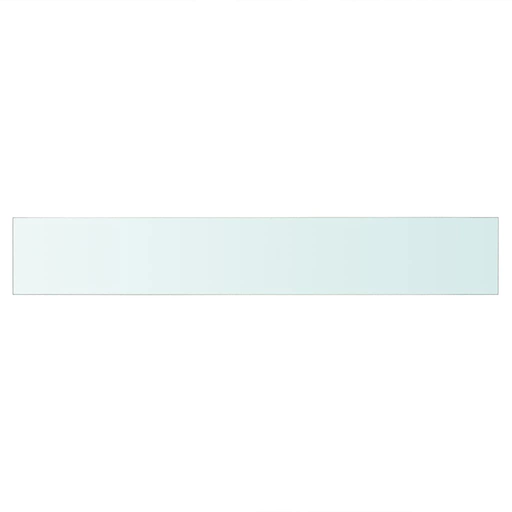 vidaXL Wall Shelf Floating Shelf Display Shelf 2 Pcs - Glass Floating Display Shelves Wall-Mounted - 31.5" L x 4.7" W - Clear