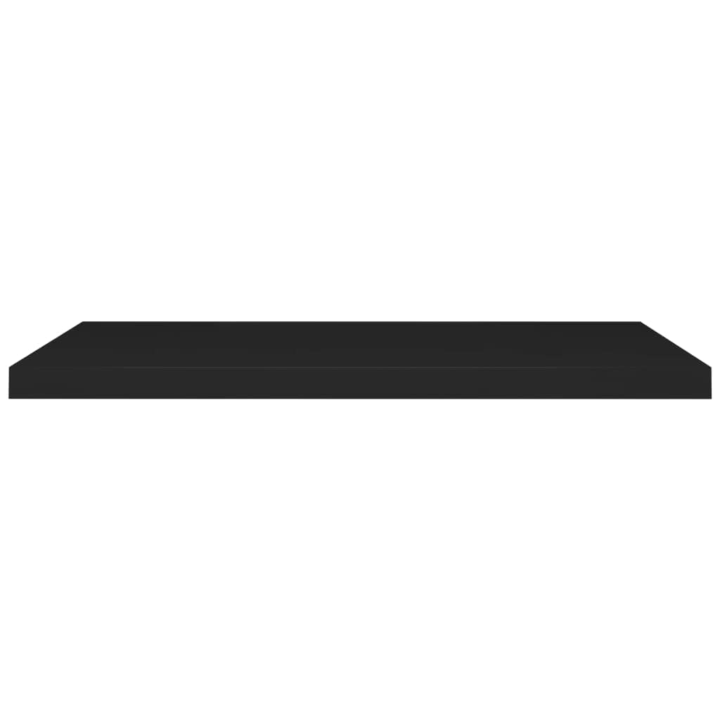 vidaXL Floating Wall Display Shelves - Set of 4 - Black - Invisible Mounting - Honeycomb MDF and Metal Design - Adds Modern Aesthetic to Home Decor