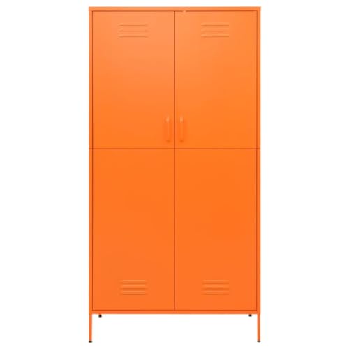 vidaXL Wardrobe Orange 35.4"x19.7"x70.9" Steel