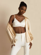 [Champagne] SilkSilky  Long Sleeve Women's Outerwear 008
