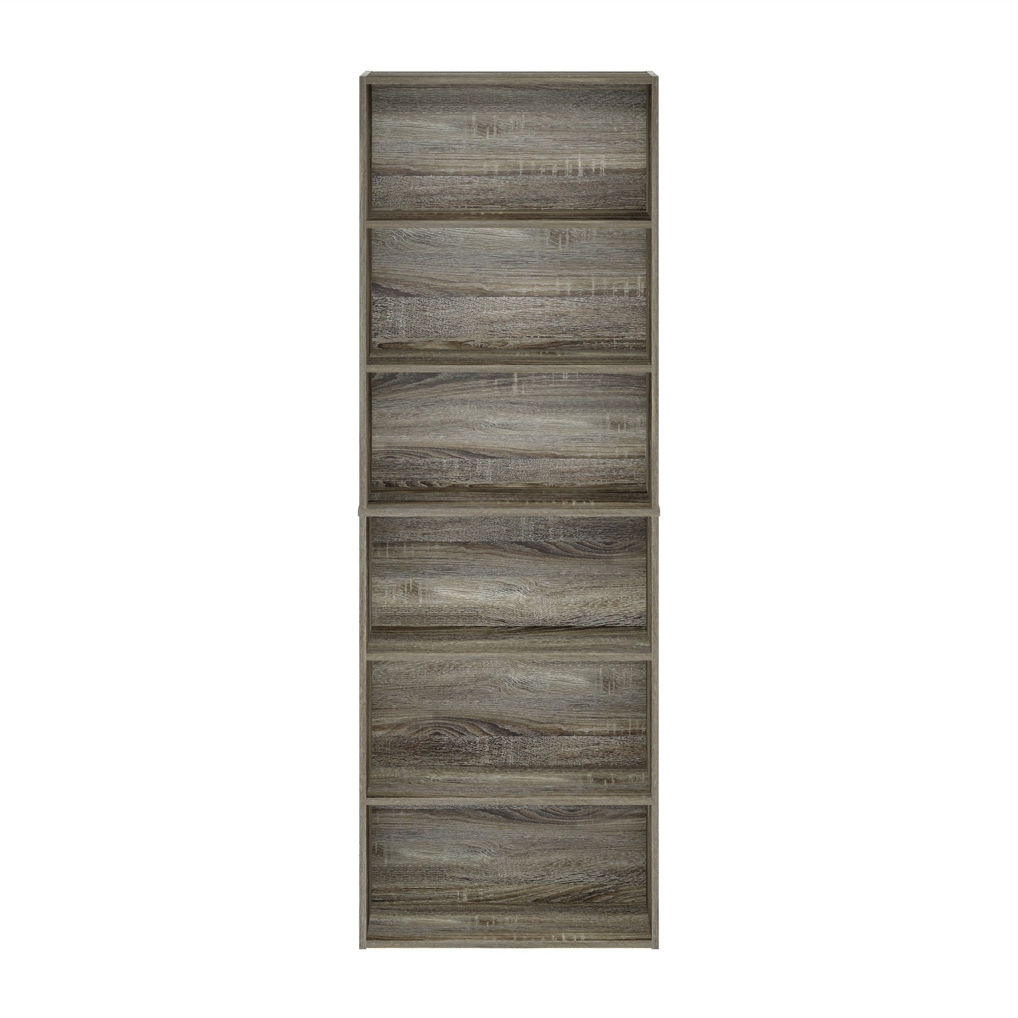 Furinno Jaya Simply Home Free Standing 6-Tier Open Storage Bookcase, French Oak