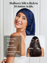 [Dark Blue] SilkSilky  Sleep Cap 003