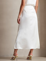 [White] SilkSilky  Skirt 002