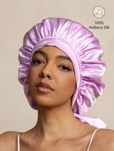 [Lavender] SilkSilky  Sleep Cap 001
