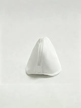 White mesh laundry wash bag with zipper for silk and delicate garments