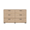 Sofia 6 Drawer Double Dresser, Jackson Hickory