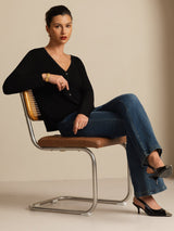 [Dark Blue] SilkSilky  Long Sleeve Women's Cardigan 009
