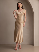[Champagne] SilkSilky  Cap Sleeve Dress 003