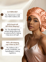 [Coral Pink] SilkSilky  Sleep Cap 007