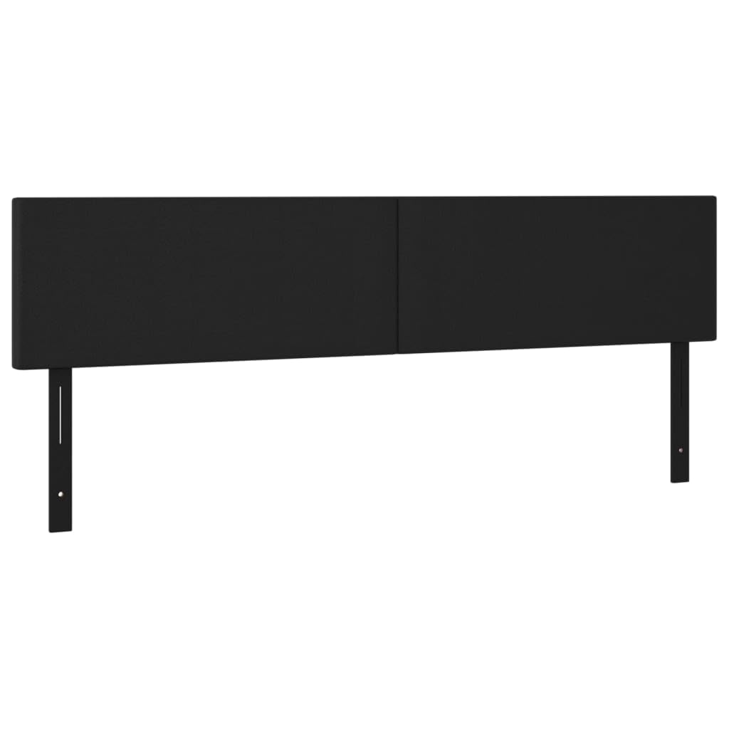Vidaxl Headboards 2 Pcs Black 35.4"X2"X30.7"/34.6" Faux Leather