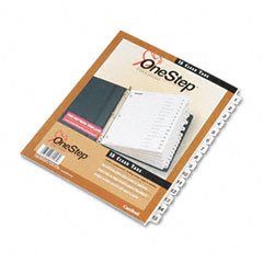 Traditional Onestep Index System, Copier/Printer, White Tabs 1-15, 1 Set (Crd61513)