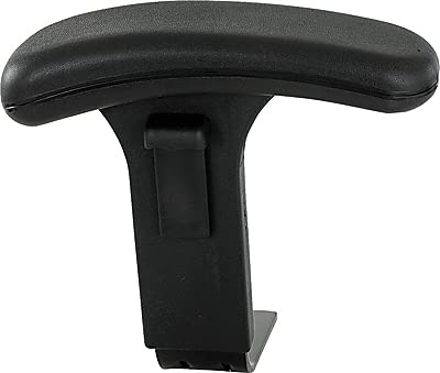 Height Adjustable T-Pad Arms For Safco Uber Big & Tall Chairs, Black