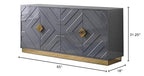 Best Master Furniture T1946 Modern Sideboard, Grey