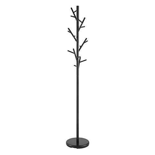 Coaster Home Furnishings 900897 18-Hook Coat Rack, 12" D x 12" W x 69.25" H, Black