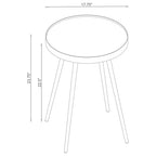 Coaster Kaelyn Mid-Century Metal Round Mirror Top End Table Gold