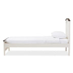 Baxton Studio Harry Classic Butter Milk and Walnut Finishing Full Size Platform Bed Twin