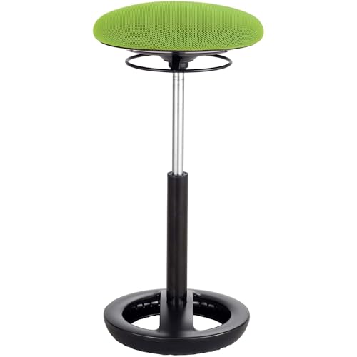 Safco Twixt Active Movement Seating Chair, Ergonomic Support, Extended Height, Green Mesh