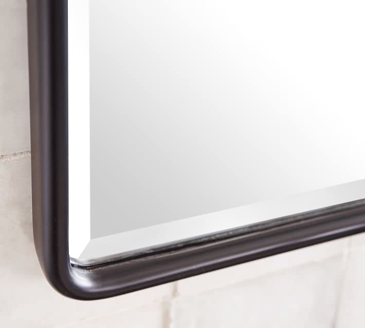 Tehome 20X24'' Oil Rubbed Bronze Pivot Bathroom Vanity Mirror 24X20'' Metal Framed Dark Bronze Rectangle Tilting Beveled Vanity