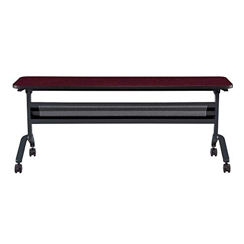 Safco Products Flip-N-Go Training Table, Regal Mahogany 18" x 72" Home, Office & Classroom