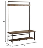 Coaster Home Furnishings Hall Tree, Coffee Black, Wood, Model 902921