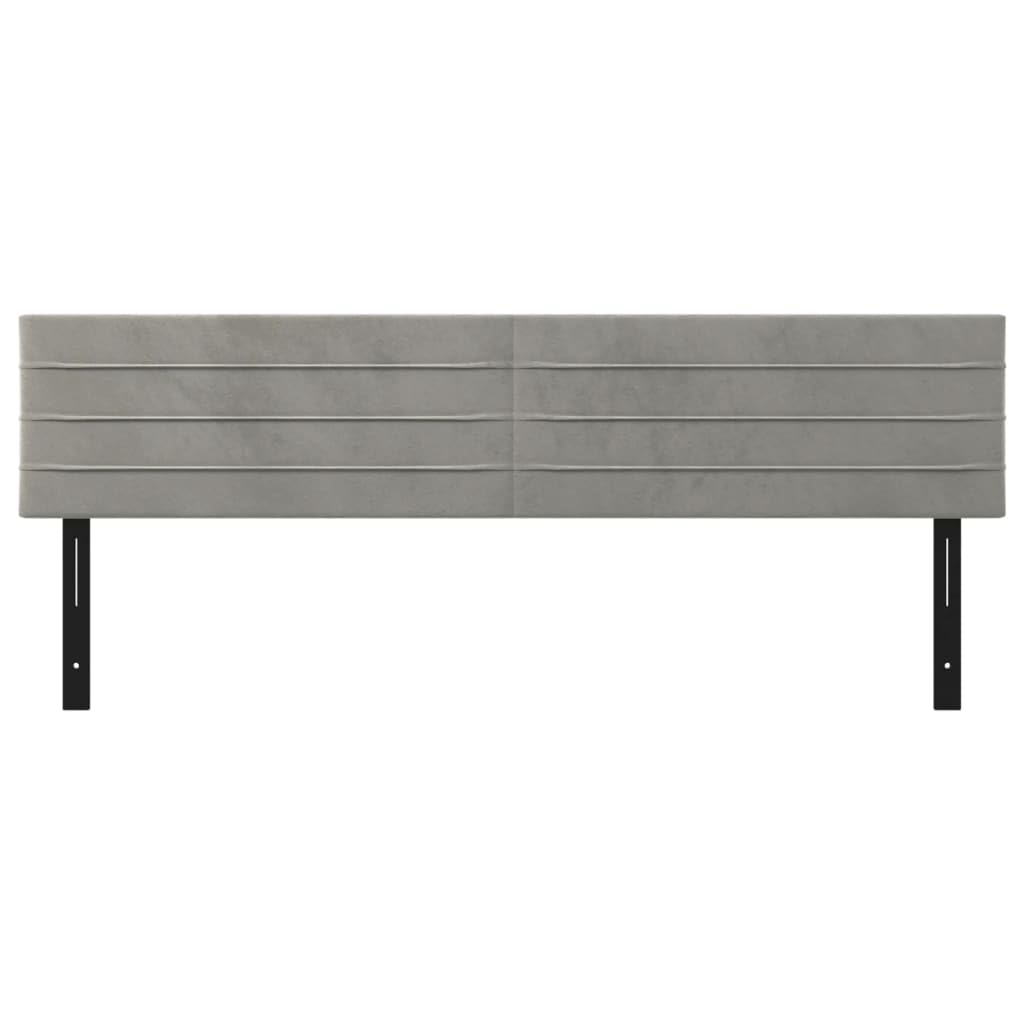 vidaXL Headboards 2 pcs Light Gray 31.5"x2"x30.7"/34.6" Velvet