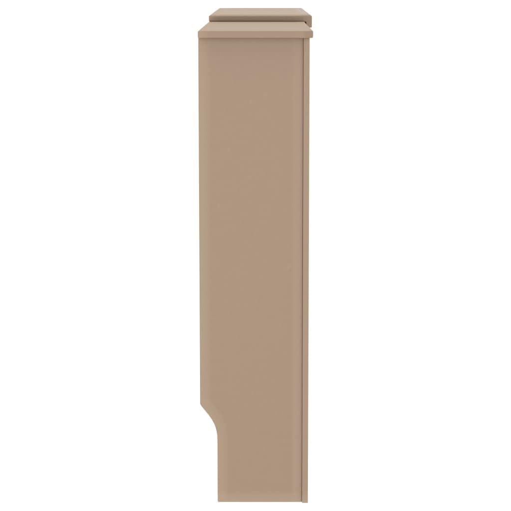 vidaXL MDF Radiator Cover, Versatile Design with Adjustable Length, Extra Storage Shelf, Sturdy, Durable Modern Cross Slats - Brown