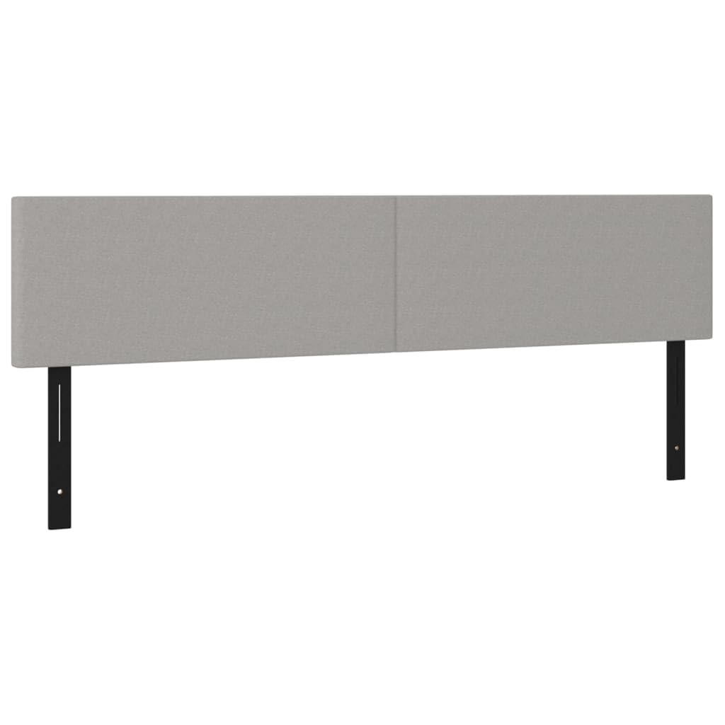 Vidaxl Set Of 2 Light Gray Fabric Headboards 31.5"X2"X30.7"/34.6" - Classic Design, Sturdy Build, Perfect Dimensions For Most Bed Frames