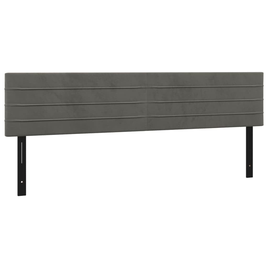 vidaXL Headboards 2 pcs Dark Gray 31.5"x2"x30.7"/34.6" Velvet