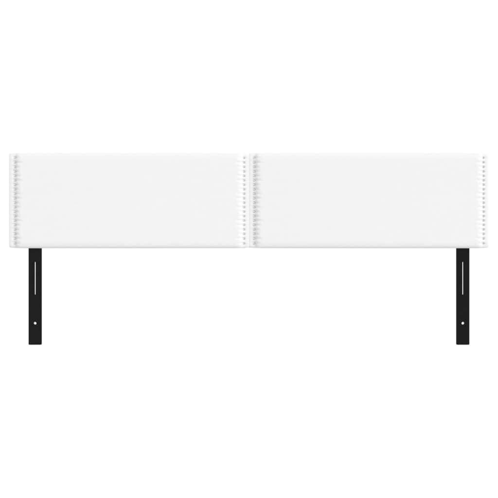 vidaXL Headboards 2 pcs White 35.4"x2"x30.7"/34.6" Faux Leather