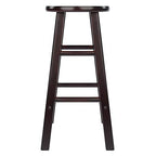 Ergode Wood Element Counter Stool Set | Oyster Gray | 2-Pc Set | Solid Wood | 220lbs Weight Capacity | Stable & Stylish | Multiple Finishes (92274-VV)