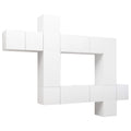 vidaXL TV Cabinet Set 10 Piece Home Indoor Living Room Hanging Wall-Mounted Stereo Plasma HiFi Cabinet TV Unit Furniture White Engineered Wood