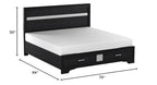 Acme Naima Eastern King Bed with Storage in Black