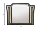 Acme Kaitlyn Metal Mirror with LED in Metallic Gray